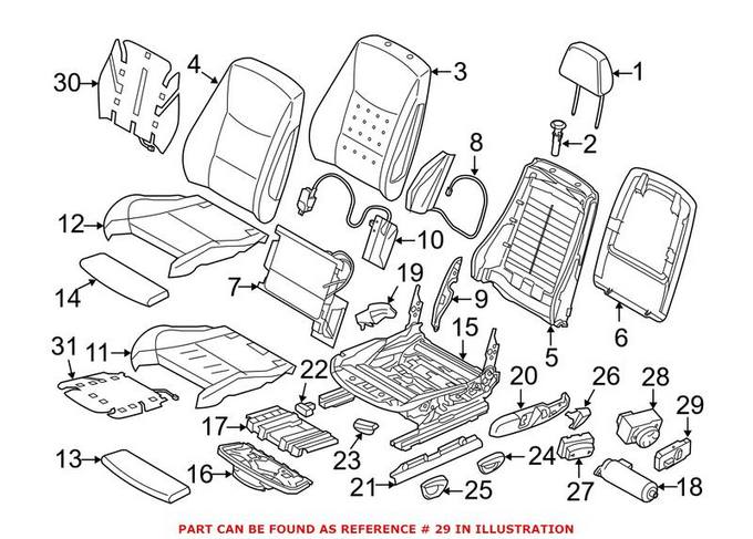 BMW Power Seat Switch = Front Passenger Side 61319276626